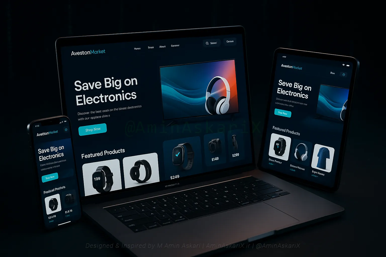 طراحی وب سایت Avestone Market