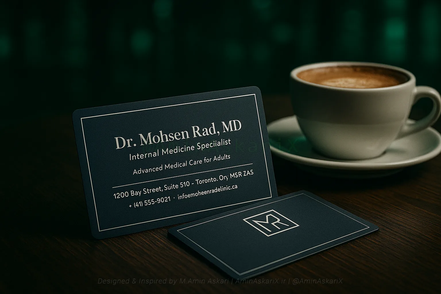 طراحی کارت ویزیت دکتر محسن راد