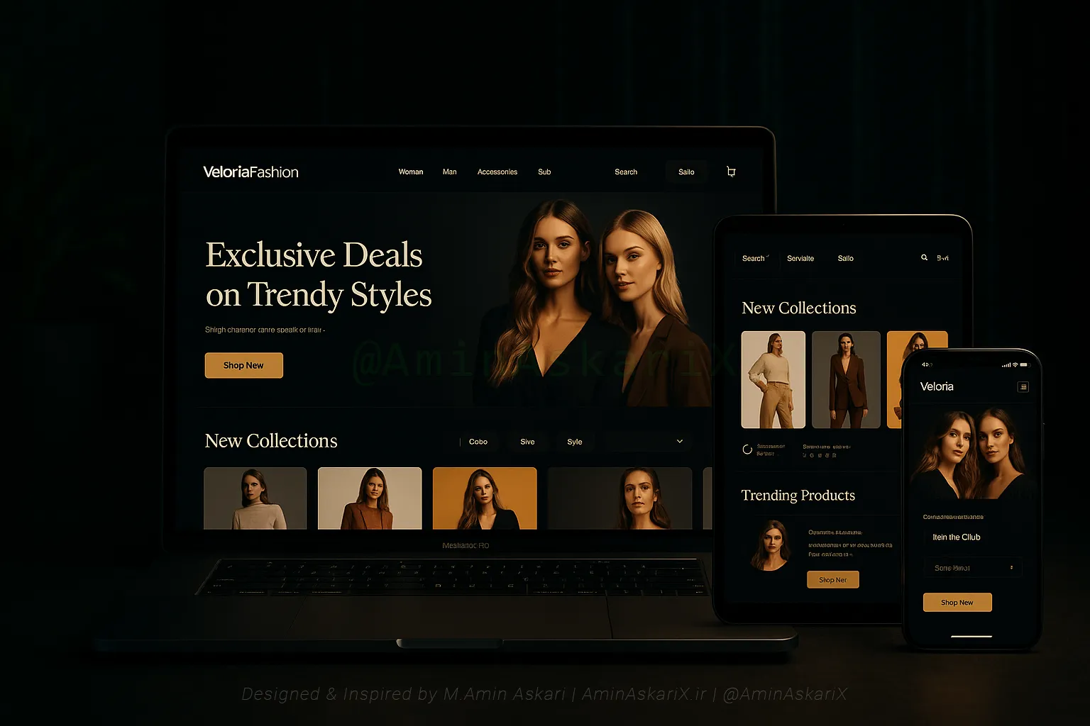 طراحی سایت VeloriaFashion