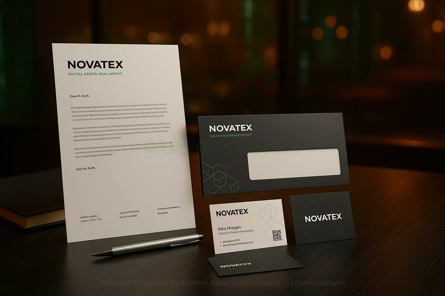 طراحی ست اداری شرکت نواتکس