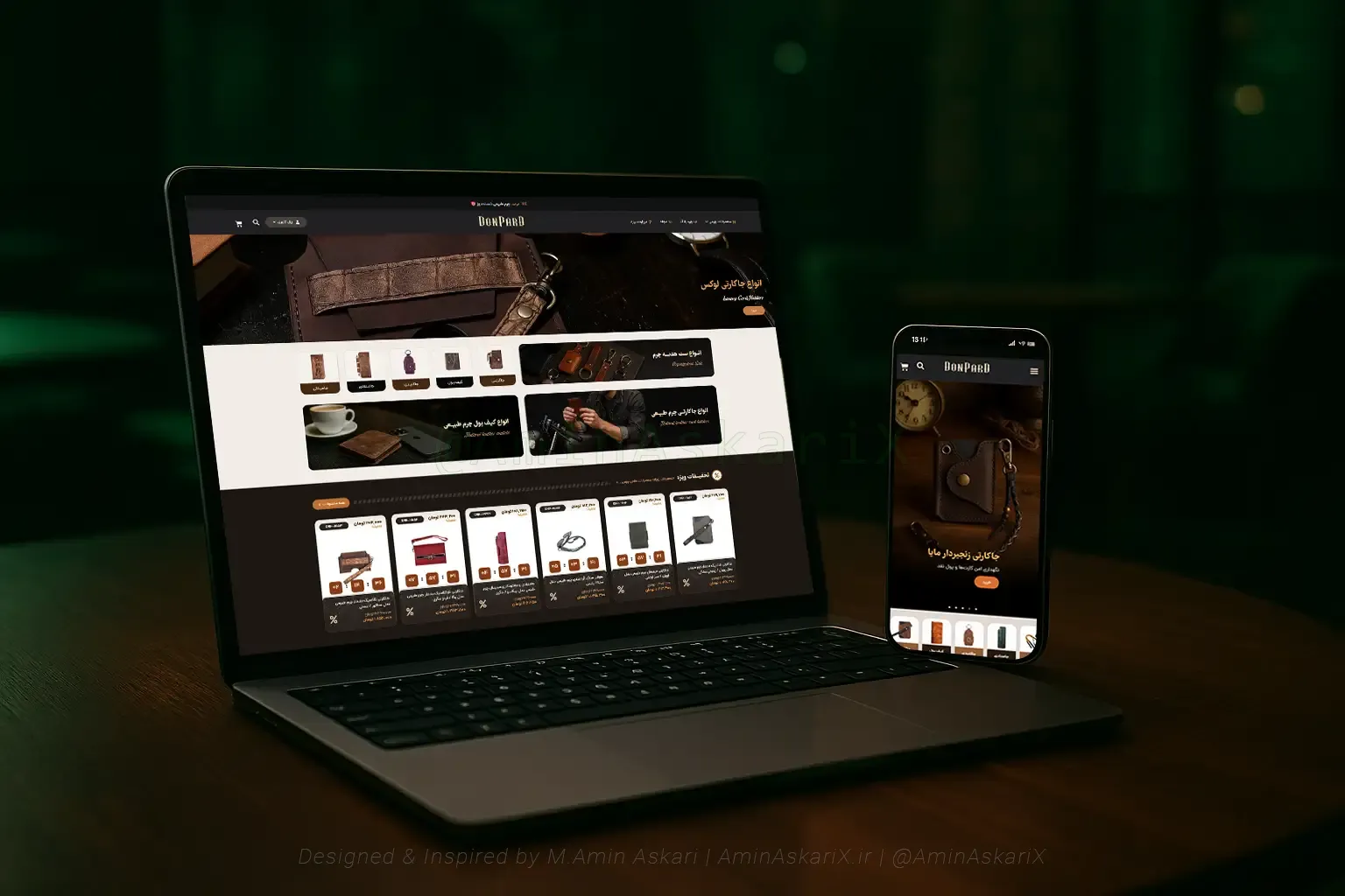 طراحی وب‌سایت چرم دنپارد
