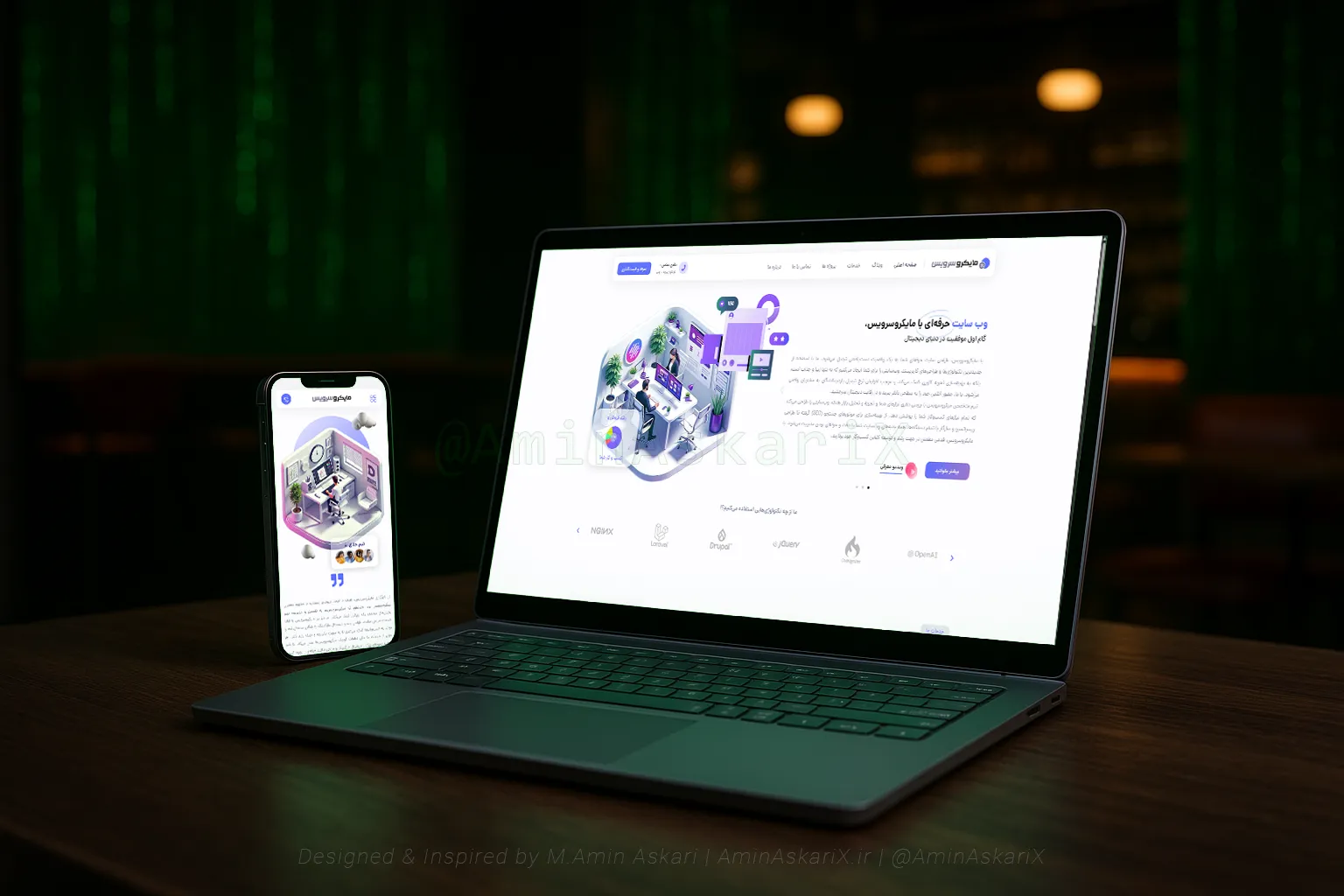 طراحی و برنامه‌نویسی وب‌سایت مایکروسرویس